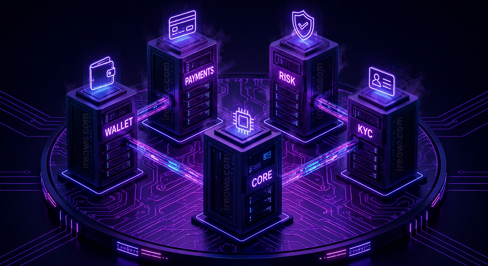 High-risk payment processing core infrastructure diagram